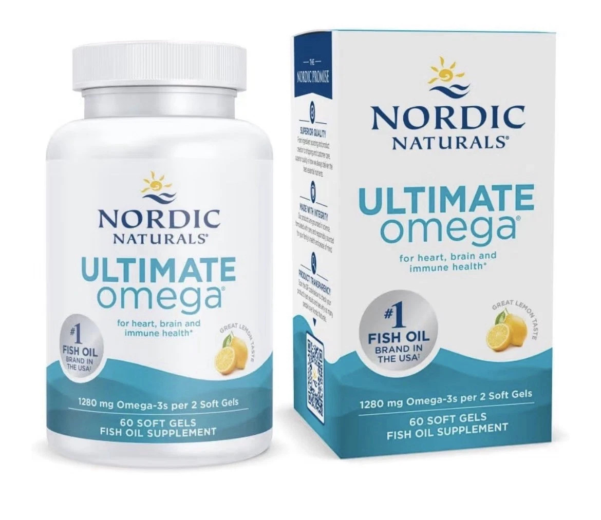 Nordic Naturals Ultimate Omega Omega-3 Lemon 60 Softgels ~ Exp 10/26+