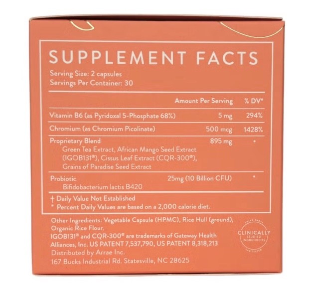 2-Pack arrae MB-1 Optimized Metabolic Burn Metabolism Support 120 Capsules