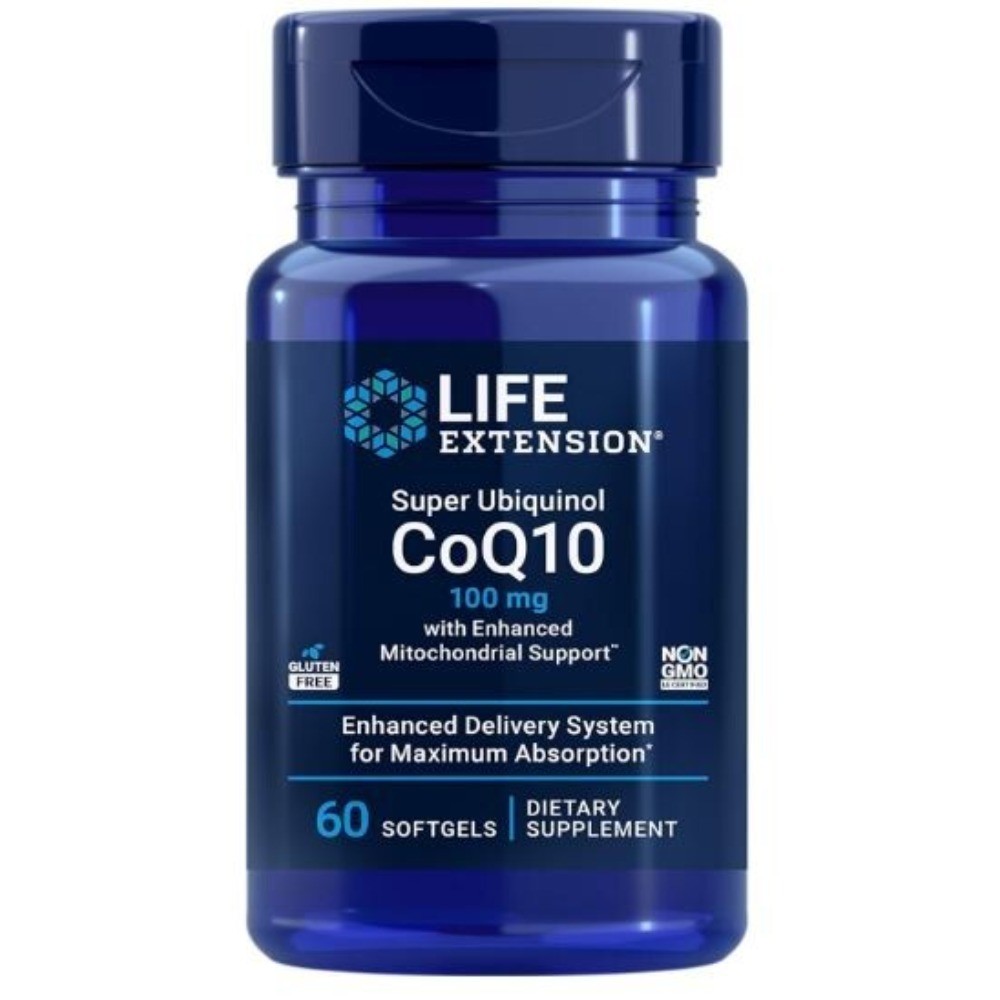 Life Extension Super Ubiquinol CoQ10 100mg, Mitochondrial Support, 60 Softgels