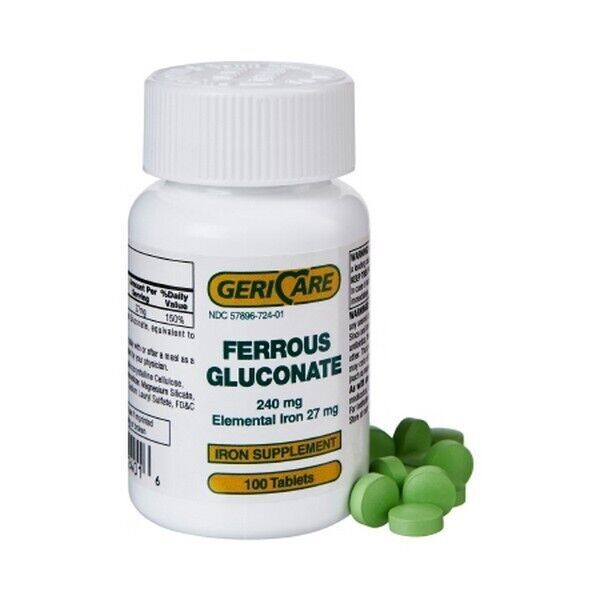 MCK Mineral Supplement Geri-Care® Iron 240 mg Strength Tablet 100 per Bottle 1BT