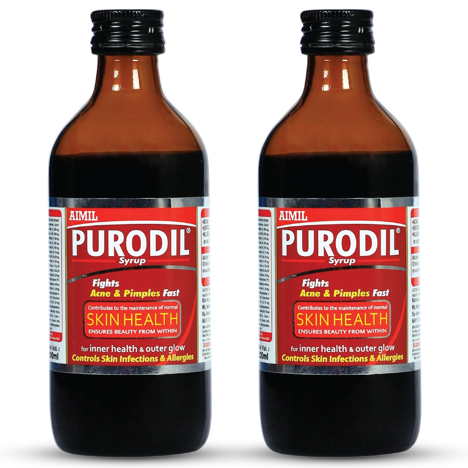 Aimil Purodil Syrup Acne Pimples Blood Purifier 200ml x2