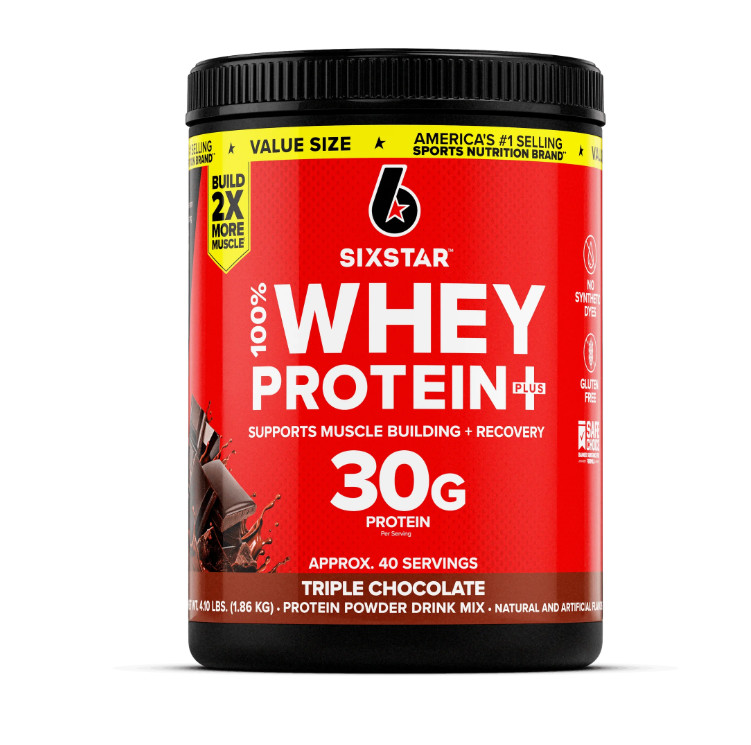 Six Star Whey Protein Plus Triple Chocolate 4.1lb 30g Protein