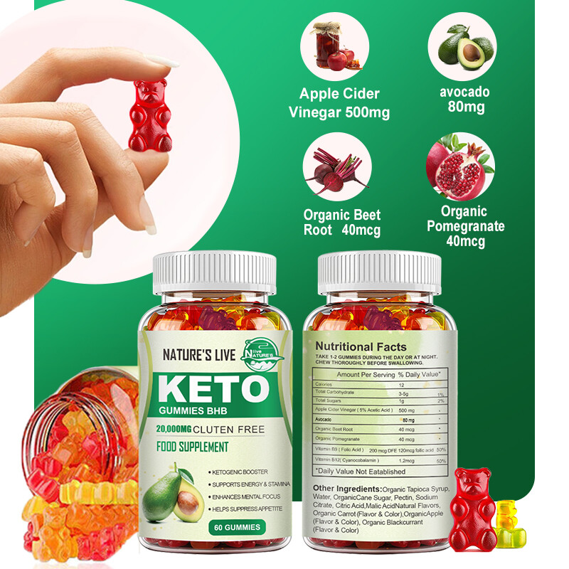 Keto BHB Gummies Diet ACV Weight Loss Night Time Fat burner Appetite Suppressant