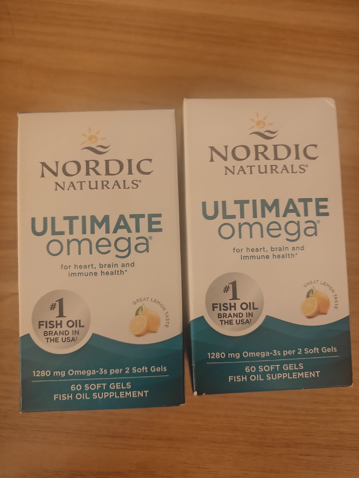 FOR 2 Nordic Naturals Ultimate Omega Lemon 1280mg Softgels 60×2 = 120ct 2029