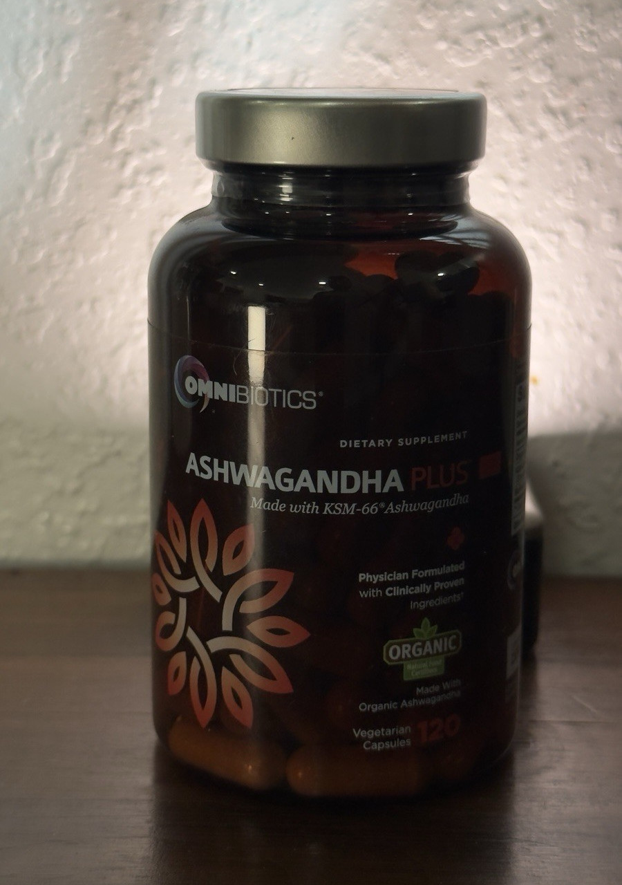 OmniBiotics Ashwagandha Plus KSM-66 900 mg, 120ct Vegetarian Gluten-Free