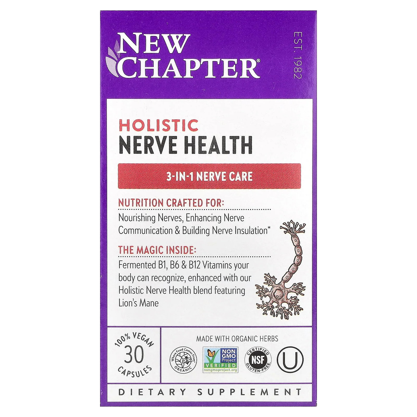 2 X New Chapter, Holistic Nerve Health, 30 Capsules