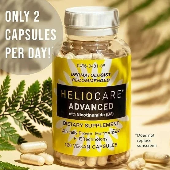 2 Packs Heliocare Advanced Nicotinamide B3 Skin Health 120 Capsules Exp: 07/2027