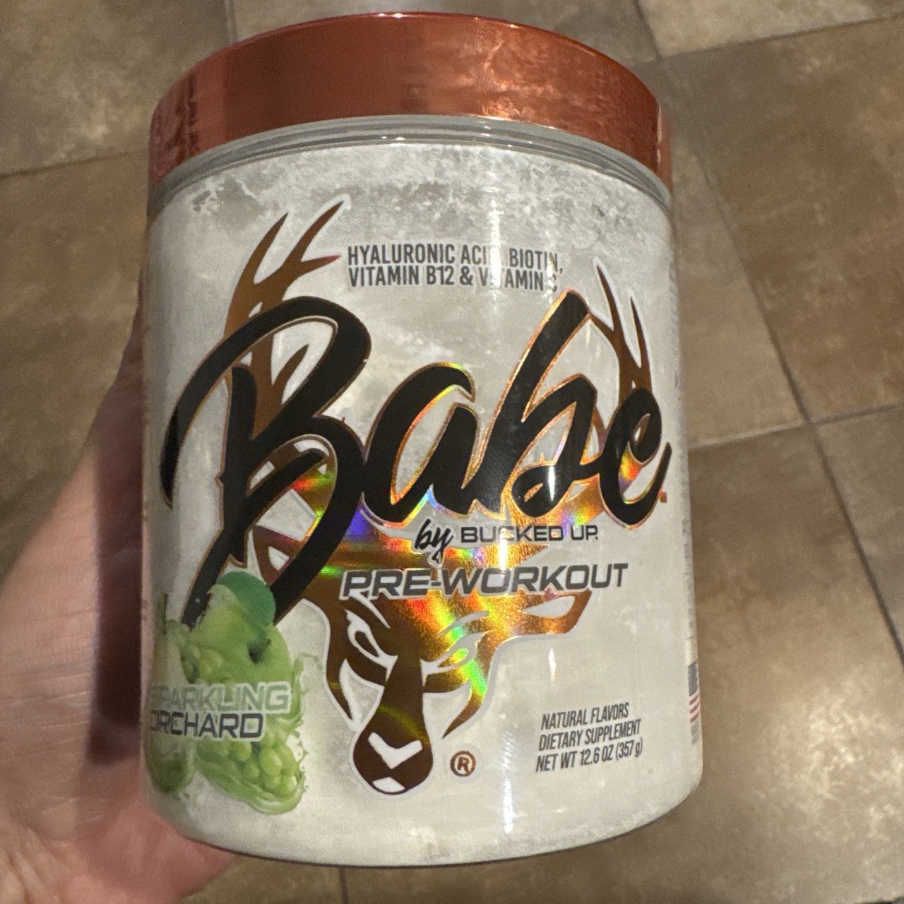 Bucked Up Babe Pre Workout For Women – Sparkling Orchard 13 oz expires 8/26