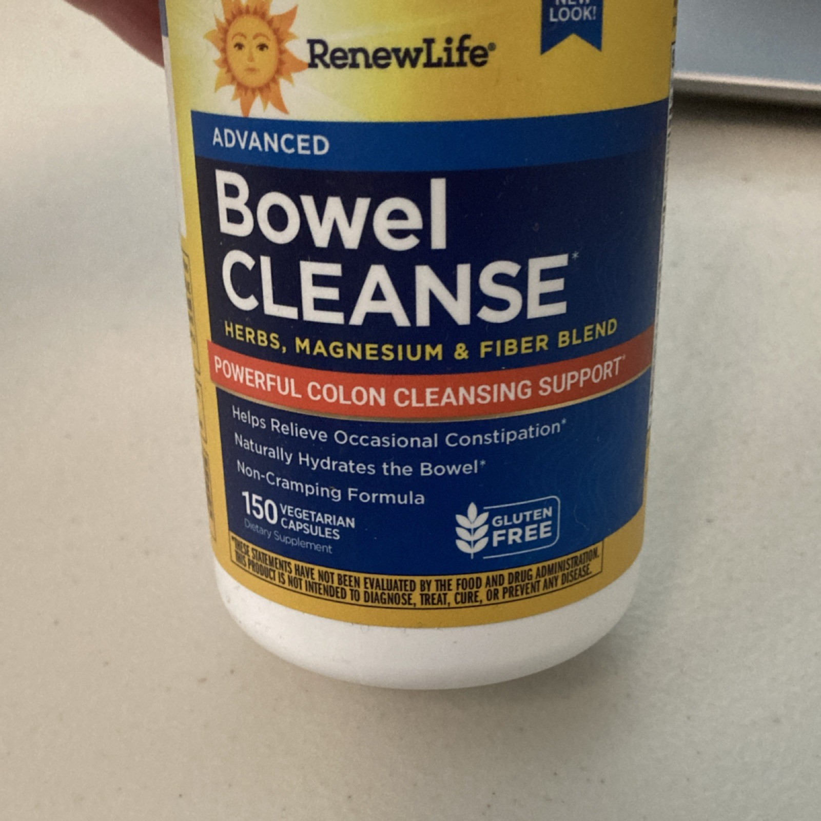 RenewLife Advanced Bowel Cleanse Cleansing Magnesium 150 Capsules Gluten-Free