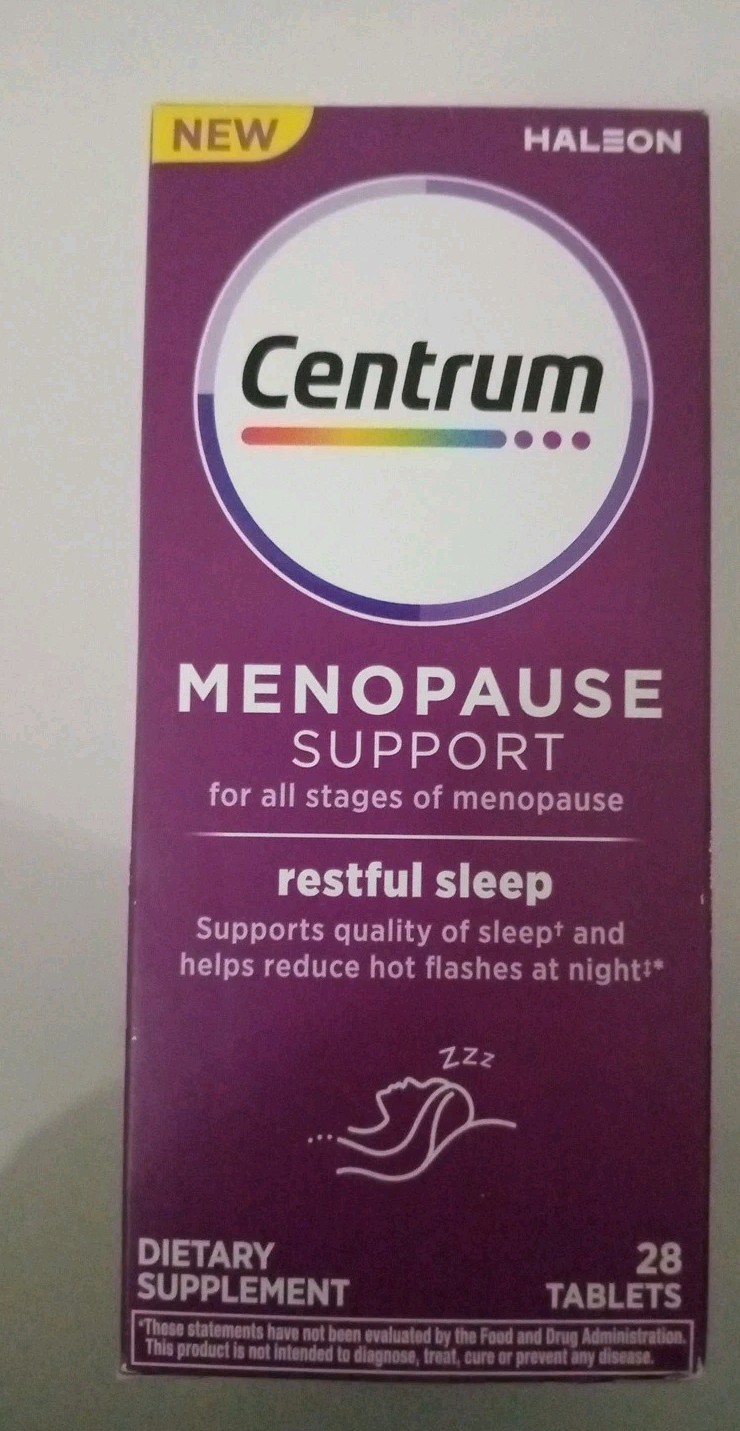 New-Centrum Menopause Support Restful Sleep 28 Tablets Dietary Supplement 1-2026