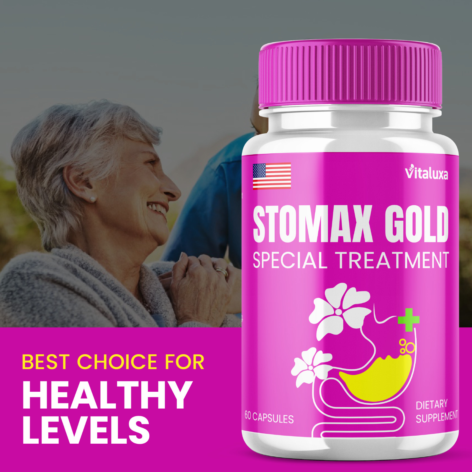 (5 Pack) Stomax Gold Probiotic Gut Health Enhance Formula (300 Capsules)