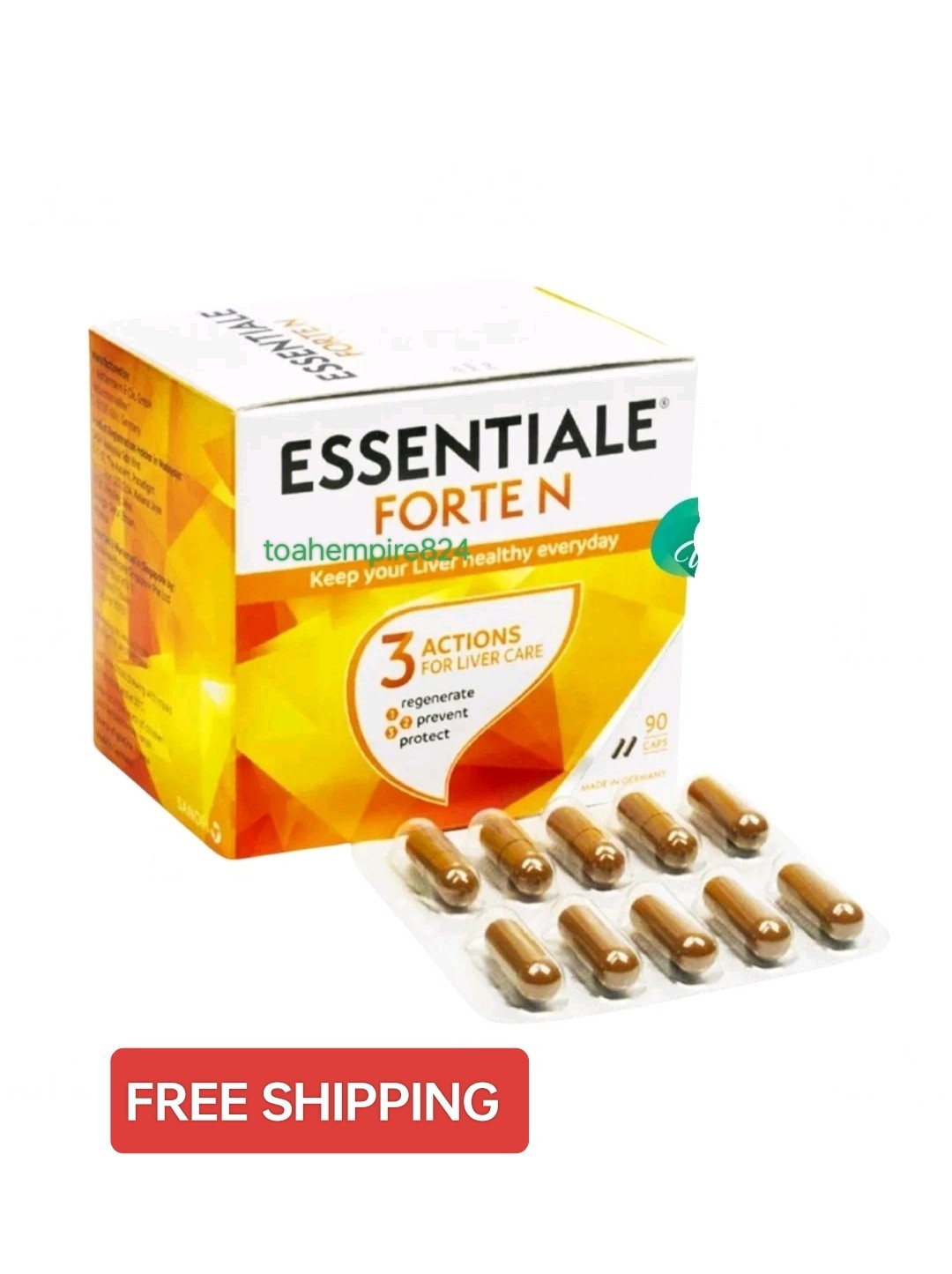 1 Box Essentiale Forte N Liver Detox & Liver Tonic Supplement 90s Free Shipping