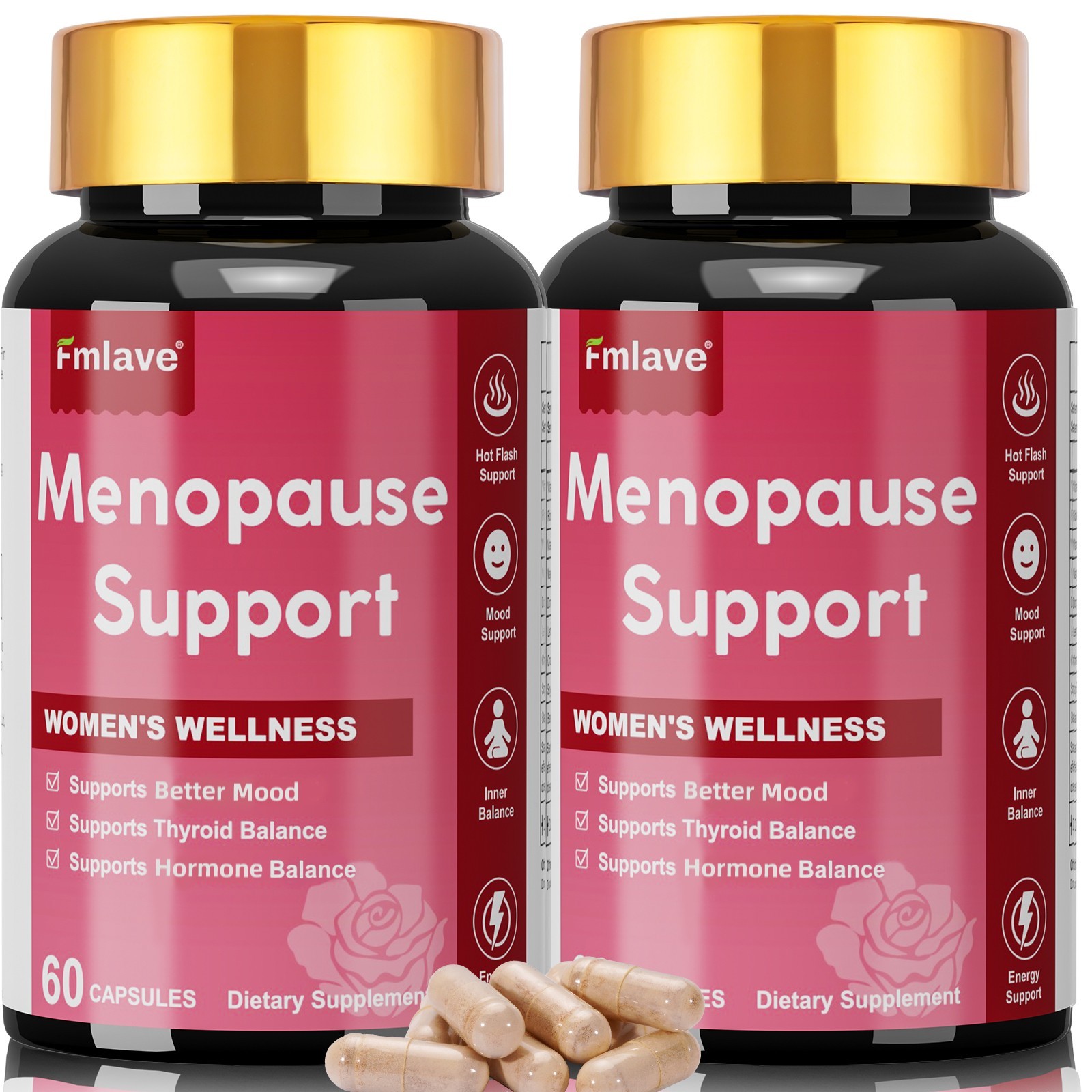 2set Menopause Support Supplement for Women – Hormone Balance, Hot Flashes 120ct