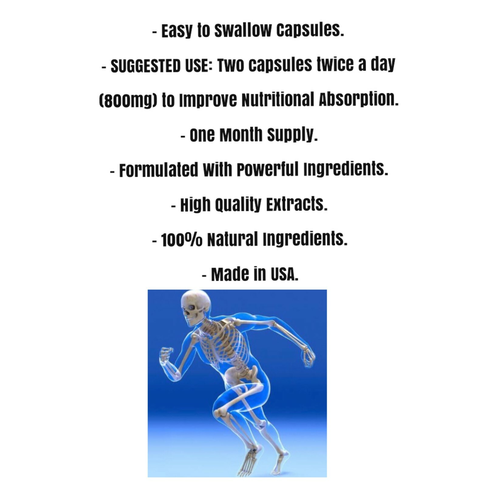 JOINT SUPPORT, 120 Caps. Joints, Ligaments, Cartilages Natural Recovery Support.