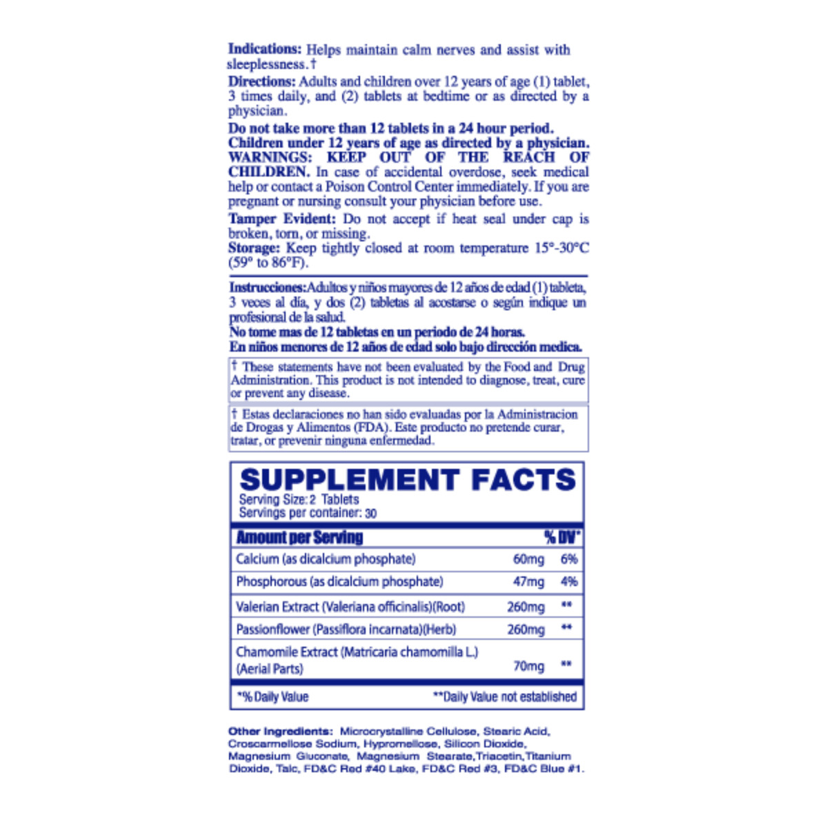 Efficient Serenita Dietary Supplement 60 Tablets