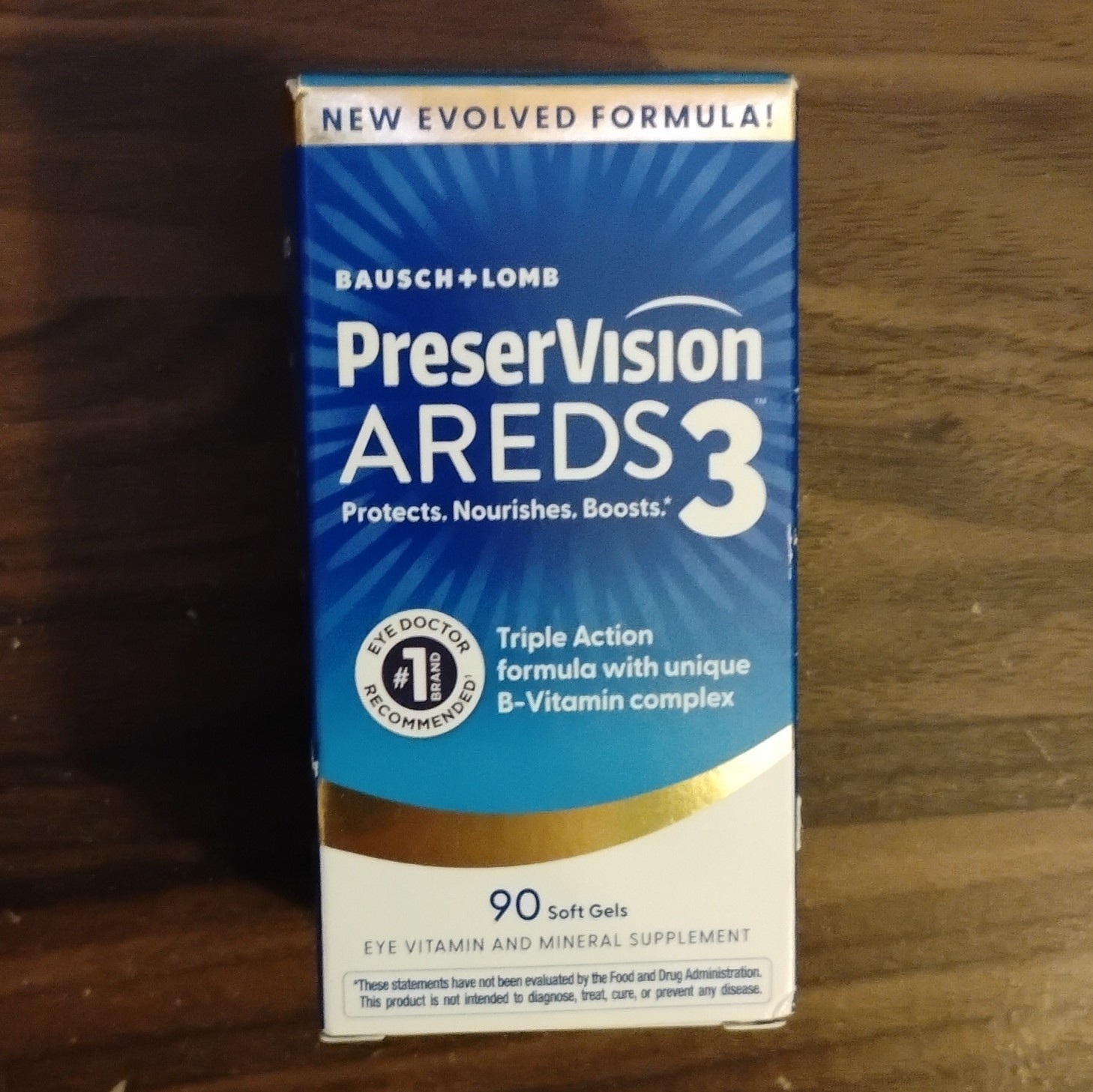Bausch + Lomb PreserVision AREDS 2 Formula 3 90 Softgels Exp 1/28