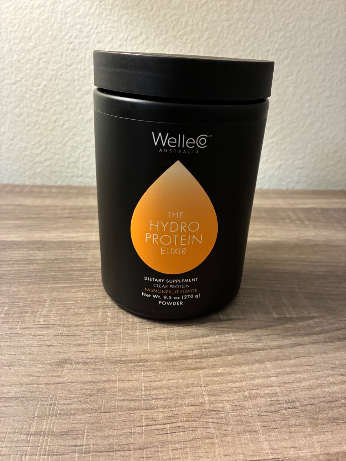 WelleCo HydroProtein Elixir Passionfruit Vegan Gluten Free