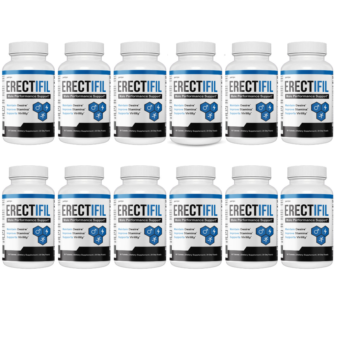 Erectifil Male Health Supplement, Men Stamina & Virility Support – 12 Bottles