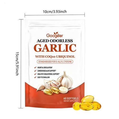 Improved Aged-Resilia Garlic Extract 600mg Softgels (60 Count)