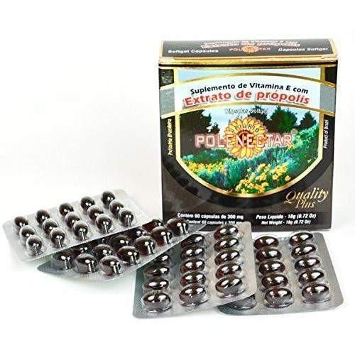 4 Boxes of Polenectar Brazil Green Bee Propolis (60 Softgels) Fast Ship