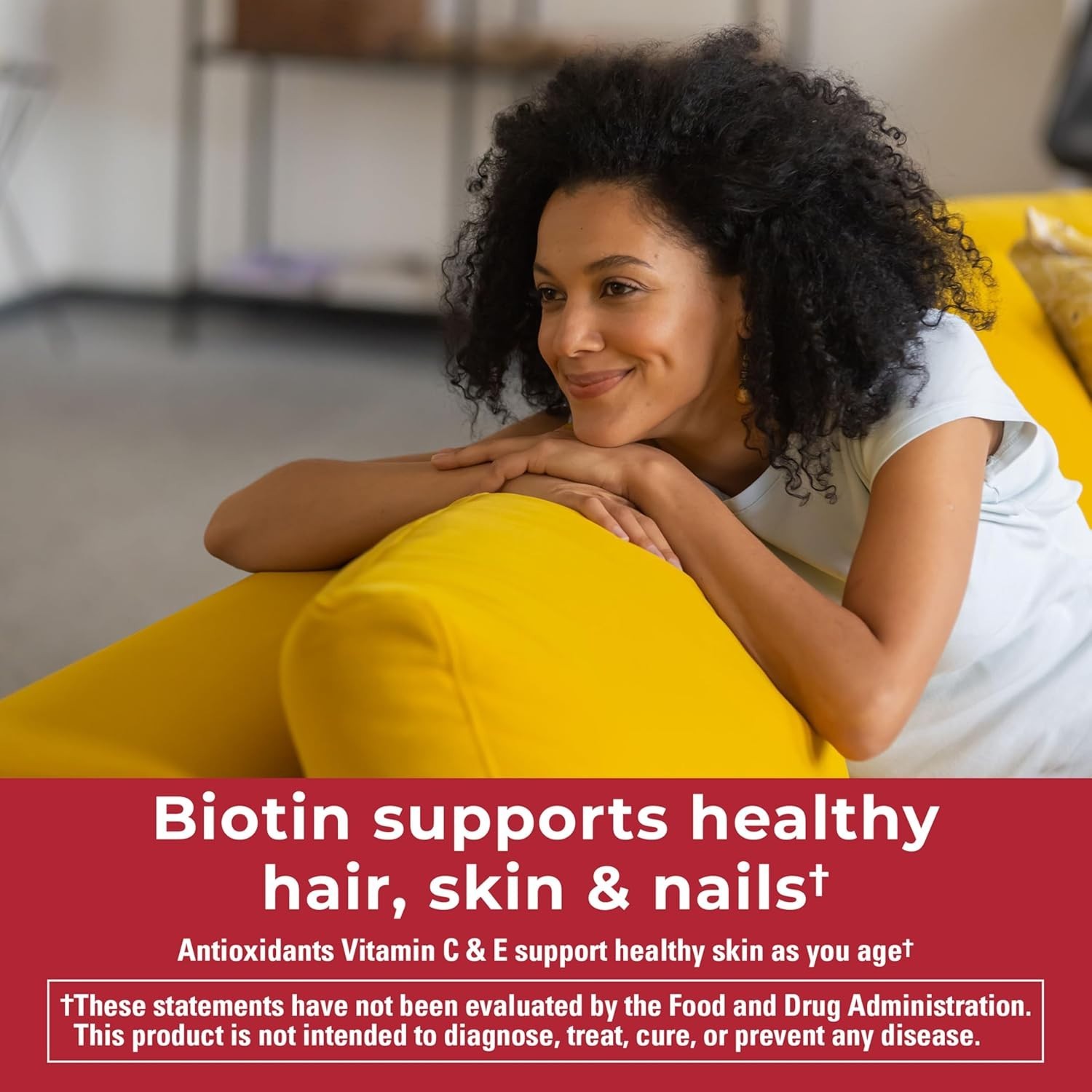 Zero Sugar Biotin Gummies for Hair, Skin & Nails – 120 Count