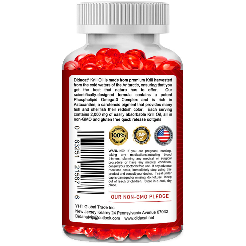Antarctic Krill Oil 2000mg Softgels | Omega-3 EPA, DHA, with Astaxanthin