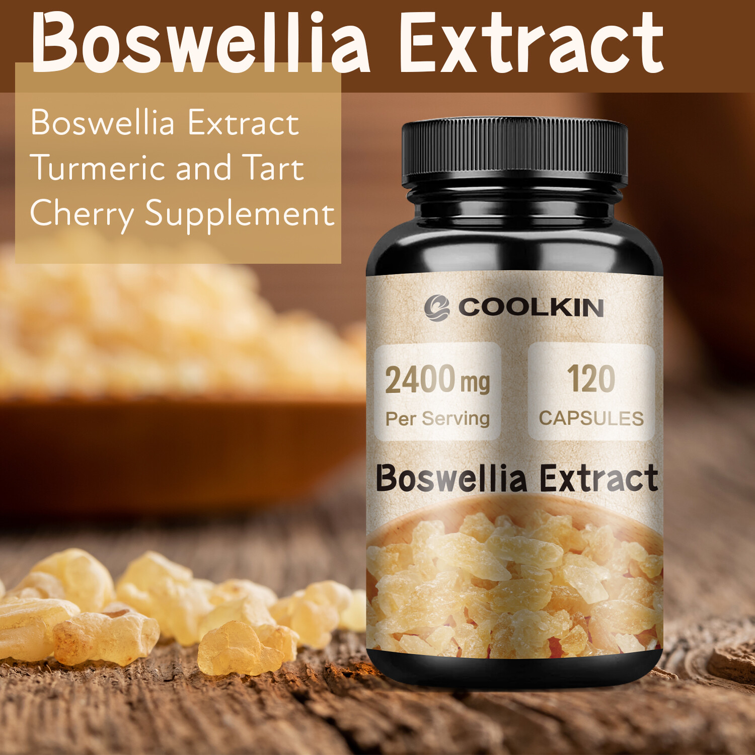 Boswellia Extract 2400mg – Organic Turmeric,Tart Cherry – Inhibits Inflammation