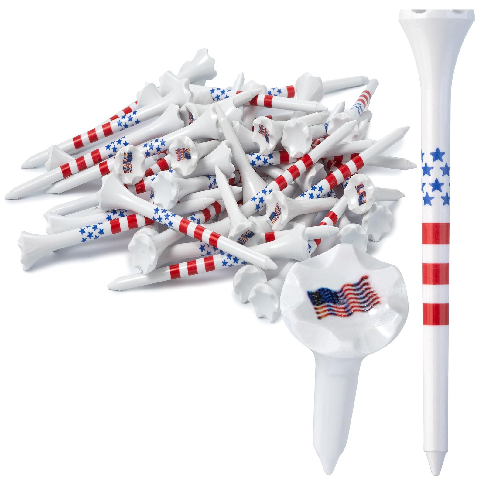 NorthPointe Golf Tees Plastic Combo Length Pack of 50 Includes (40 Count) 3 