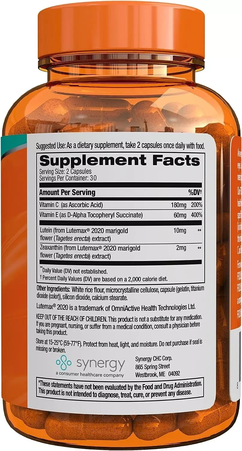 2 Pack Focus Factor Vision Formula like areds 2 60 Ct Ea Lutein Ex 02/26 NWOB