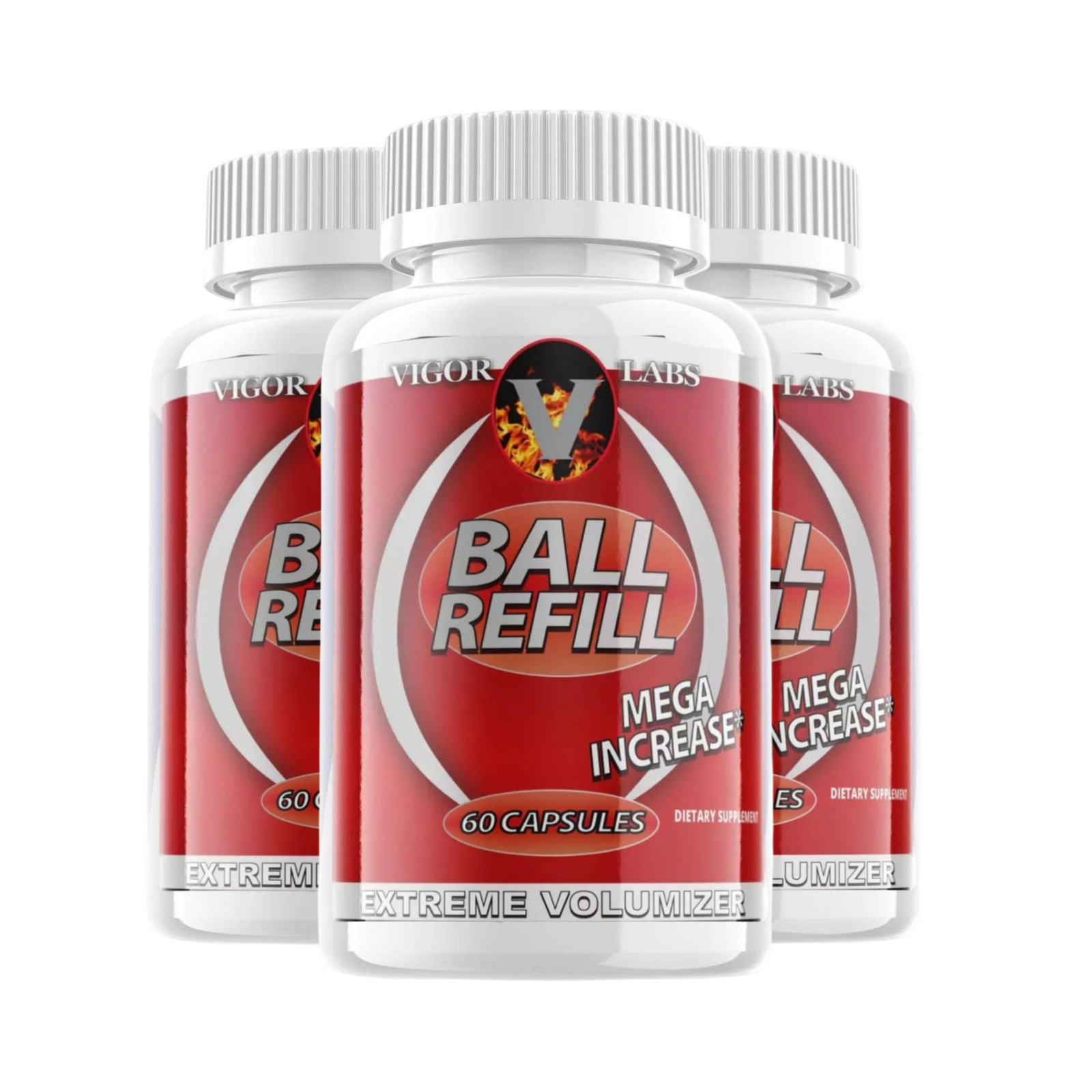 3-Pack Ball Refill Male Capsules – Ball Refill for Male Vitality – 180 Capsules