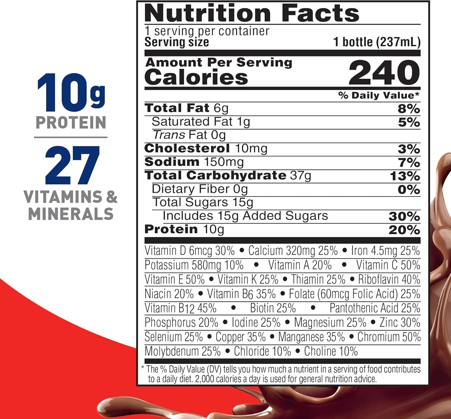 BOOST Original, Nutritional Drink, Rich Chocolate, 10g Protein, Pack24 – 8 fl oz