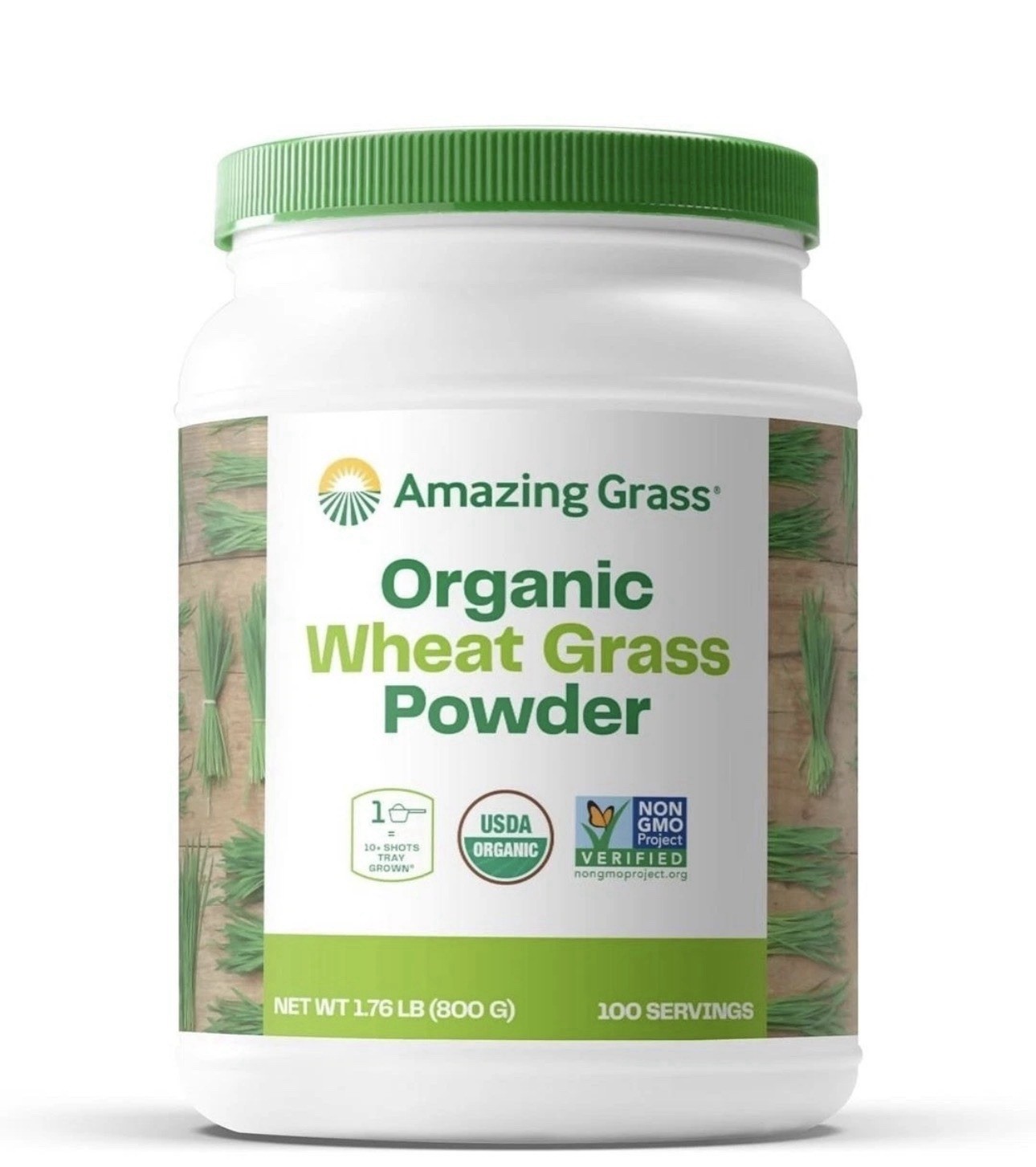 Amazing Grass Organic Wheat Grass 1.76 Lbs 800g Gluten-Free 100 Servings 4/26