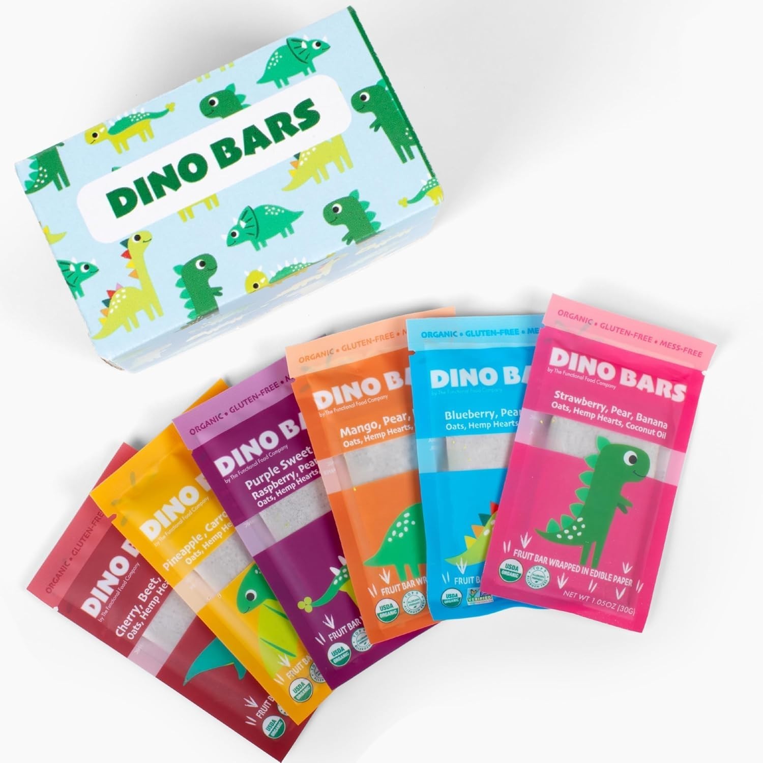 Dino Bars | Organic Fruit Bar for Kids | Organic Toddler Bars and Dinosaur Snack