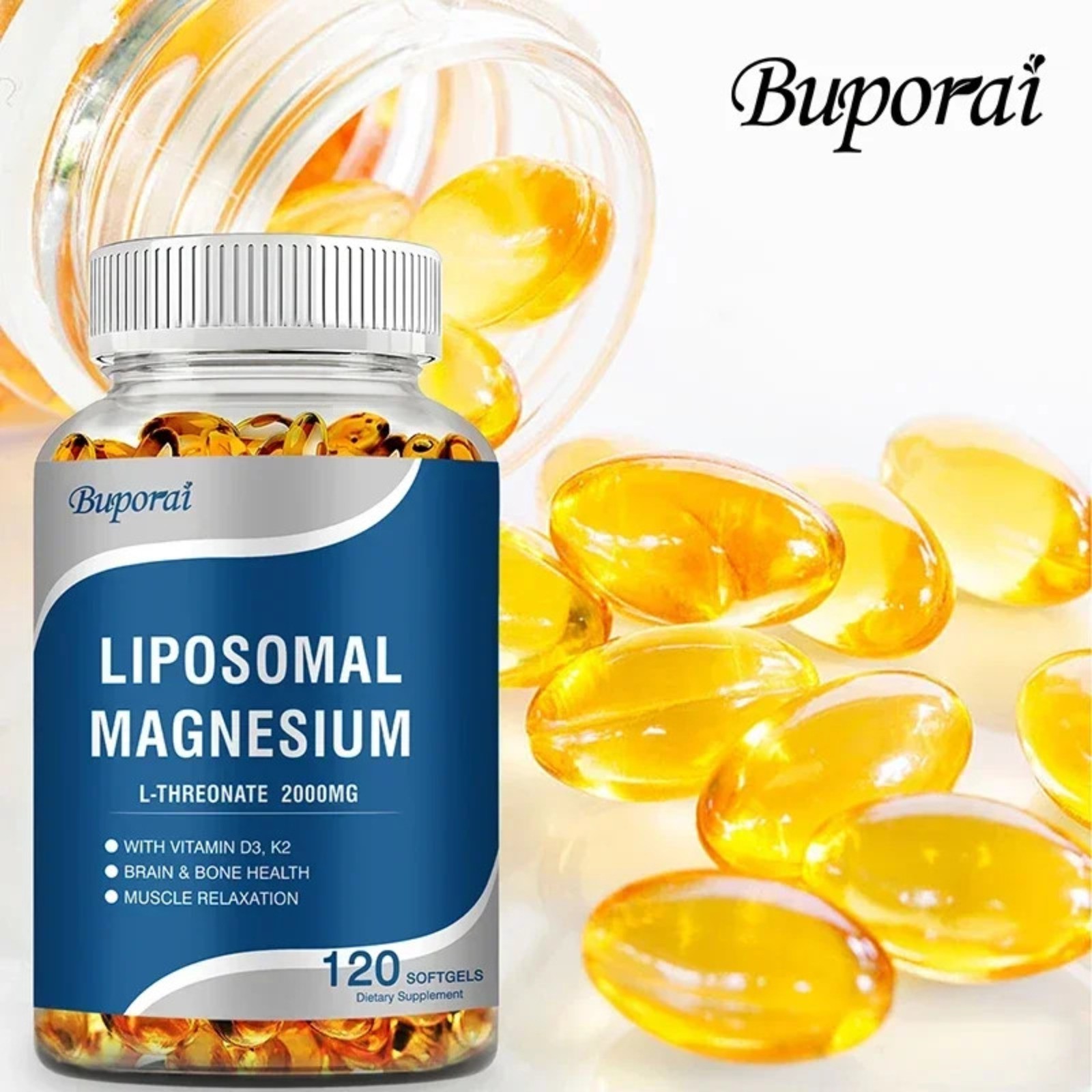 Liposomal Magnesium 240pcs – Supports Brain, Bone Health and Muscle Relaxation