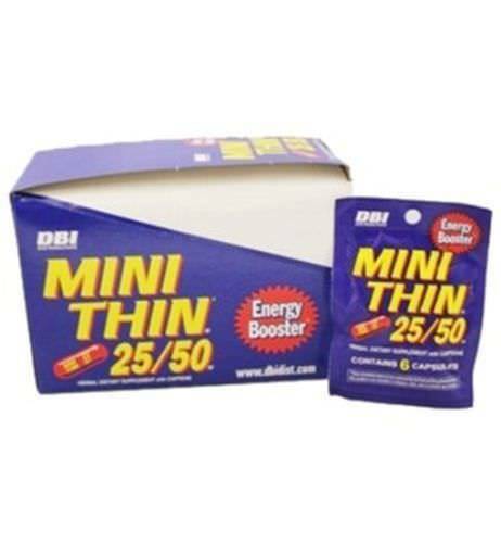 Mini Thin 25/50 25 50 Energy – 3 PACKS – Diet Herbal Caffeine 6 Capsules Pr Pack