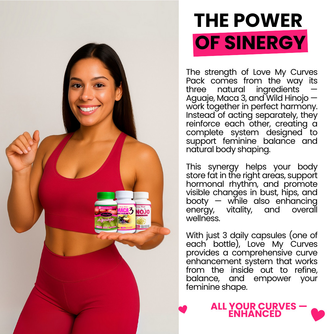BIGGER BUTT, BREAST & WIDER HIPS : Aguaje Curvy Fruit + Maca Root + Fennel Pills