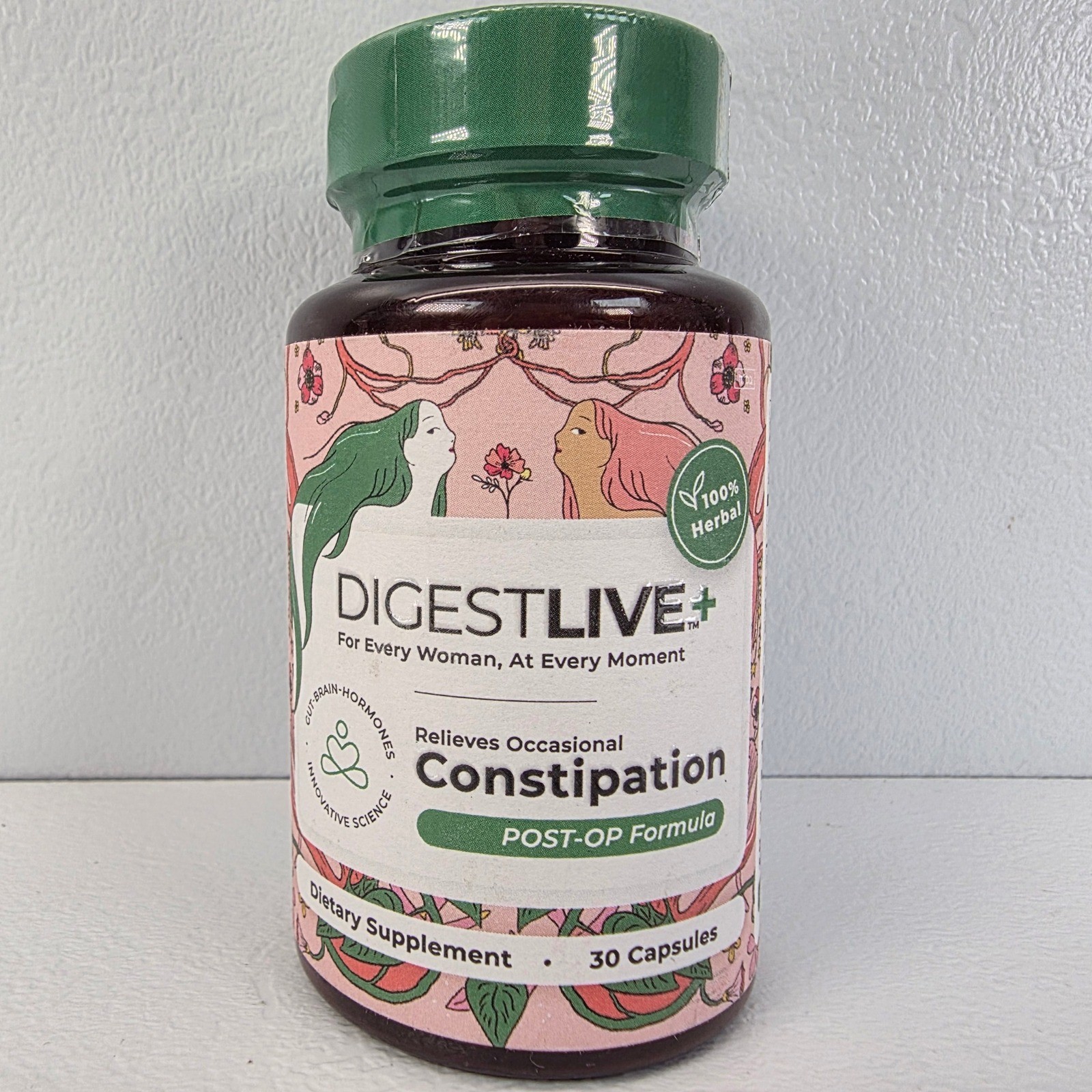 DigestLive+ Post-Op Formula Constipation Relief 30 Vegan Caps Herbal Supplement