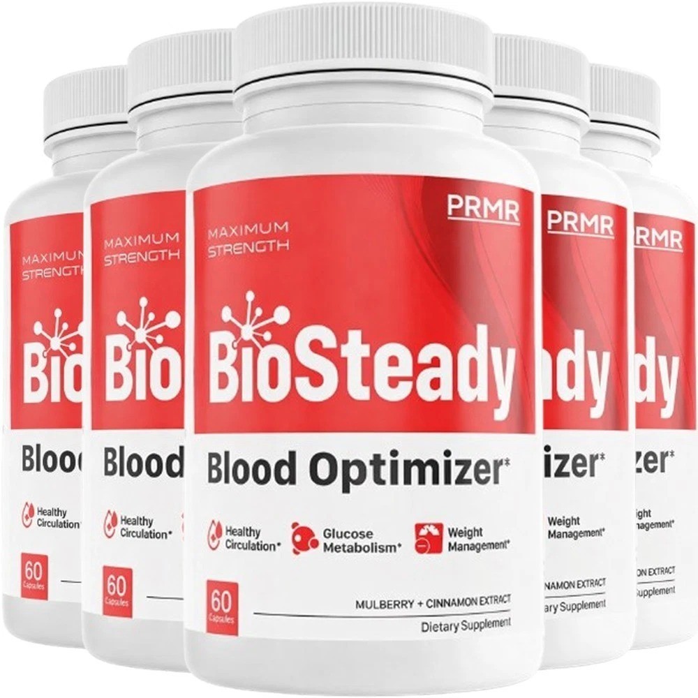 (5 pack) BioSteady Blood Health Support Dietary Supplement – ( 300 Capsules )