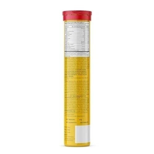 THE PLANT FIX Apple Cider Vinegar 15 Effervescent Tablets (Mango) y390