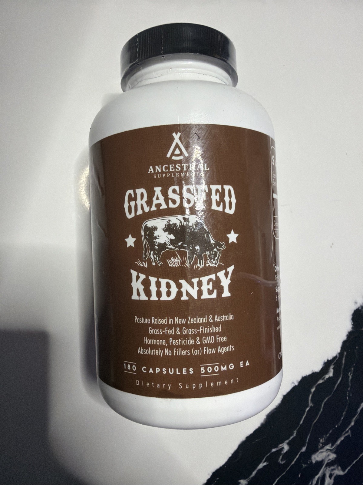 Ancestral Supplements Grass Fed Kidney 180 Capsules 06/28 – New/Sealed