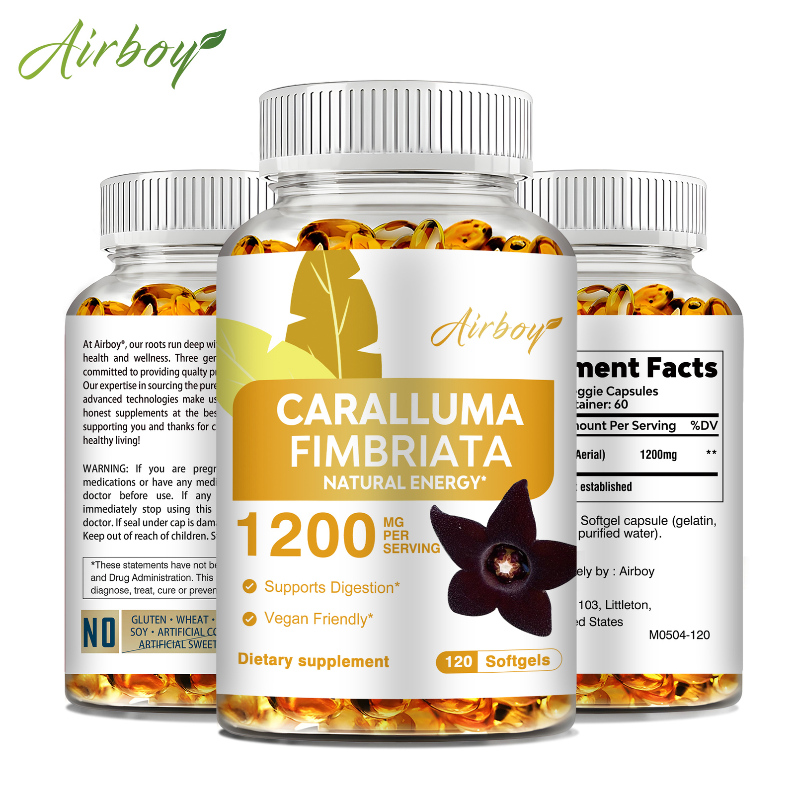 Caralluma Fimbriata Capsules 1200mg -Appetite Suppressant,Weight Loss Supplement