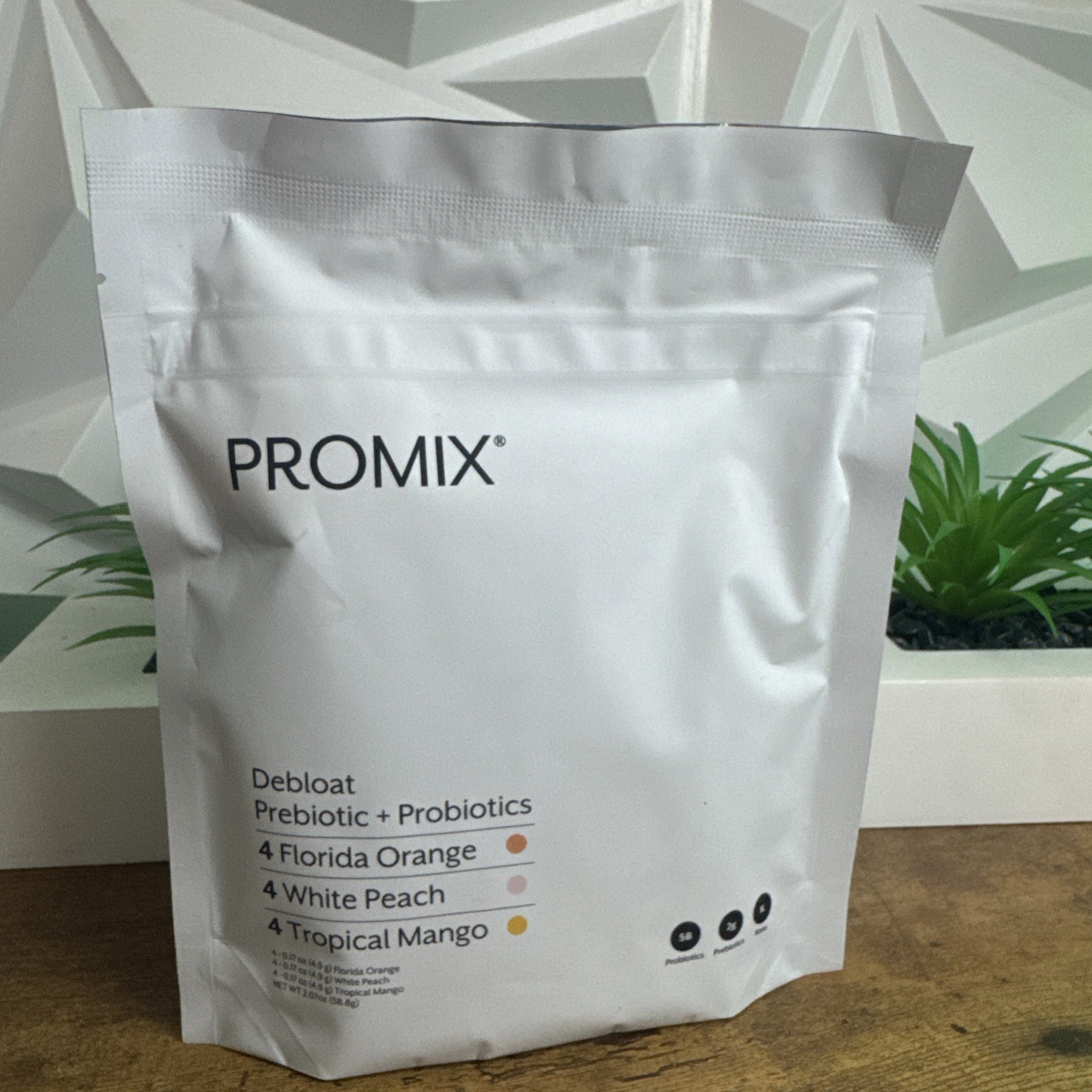 Promix Debloat Prebiotic & Probiotics Pack of 12 Orange Peach Mango Sealed