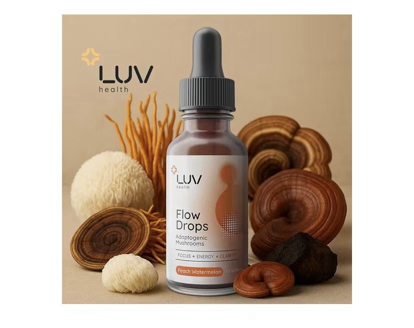 (2-Pack) LUV Health Flow Drops – Health LUV Flow Adaptogen Mushroom Blend Drops