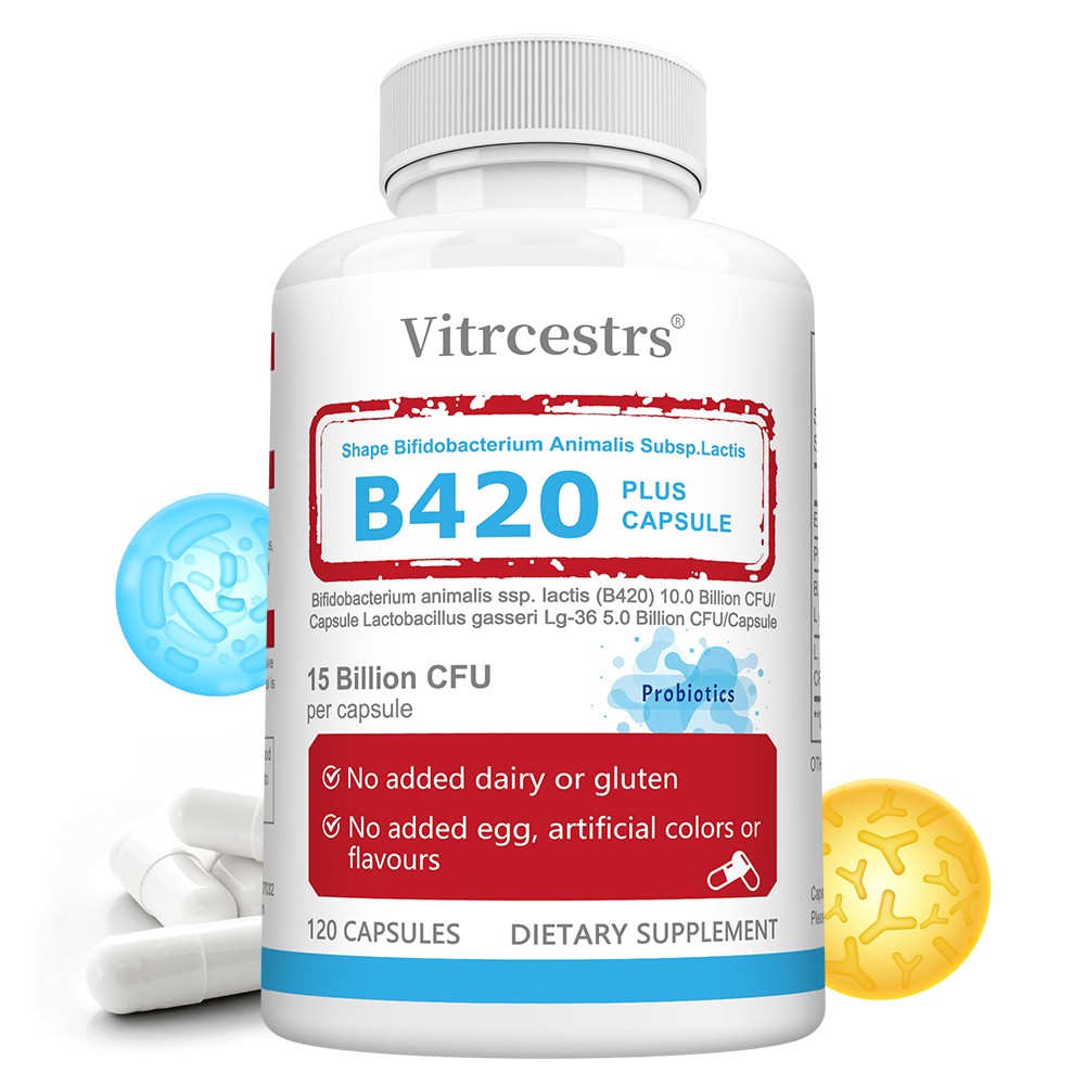 B420 10 Billion CFU To Improve Shape,Metabolism Support,For Women Men,120Capsule