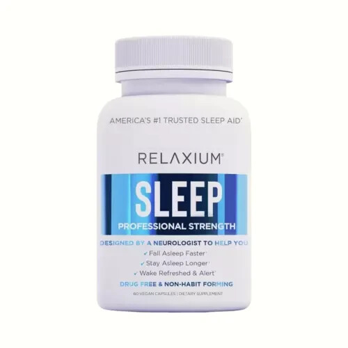 Relaxium Sleep Natural Dietary Supplement for Better Sleep – 60 Capsules
