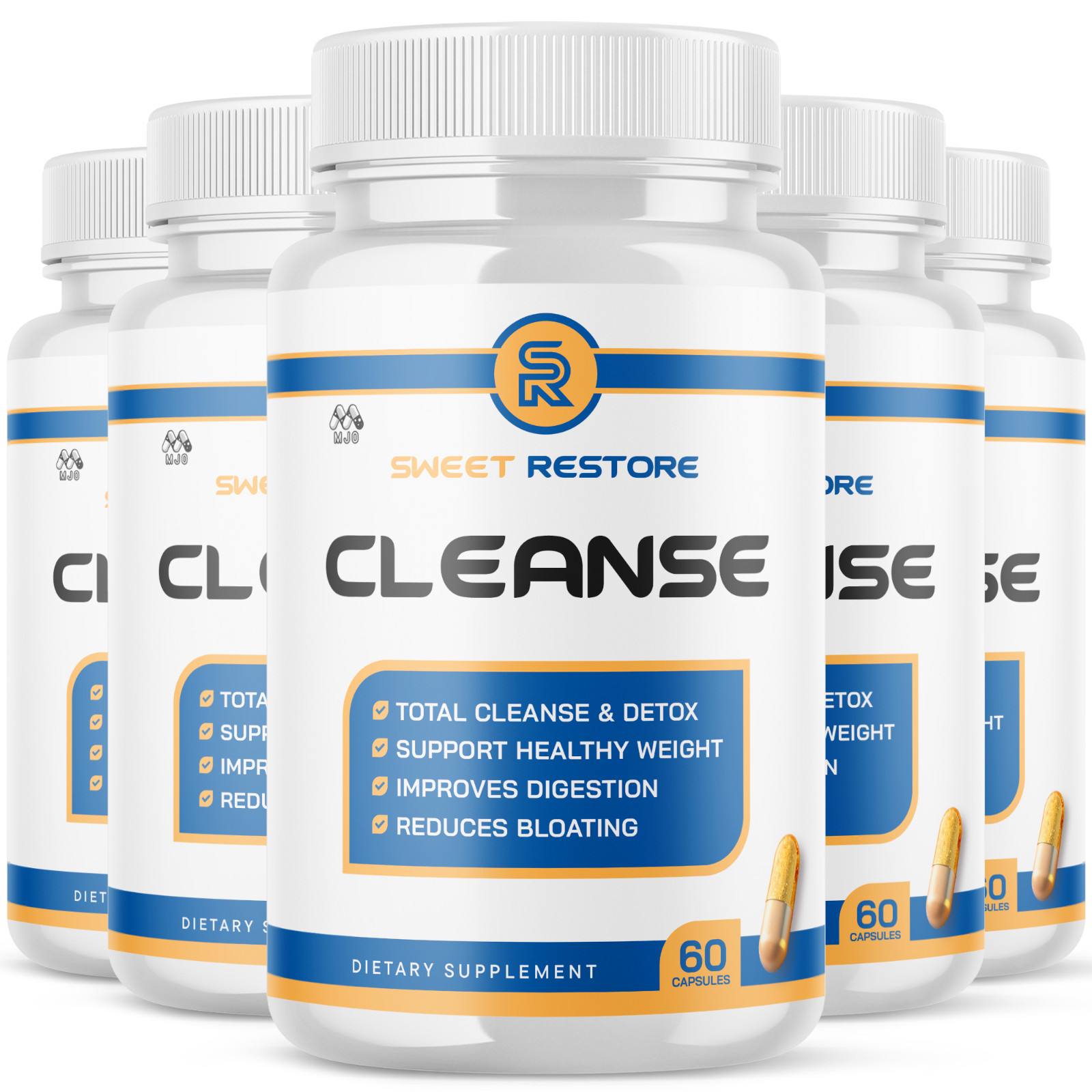 (5 Pack) Sweet Restore Cleanse Advanced Support Vitamin Supplement 300 Capsules
