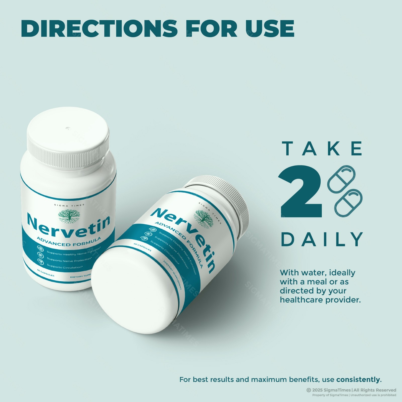 Nervetin Capsules, Daily Supplement for Nerve Support, Relaxation & Comfort -2pk