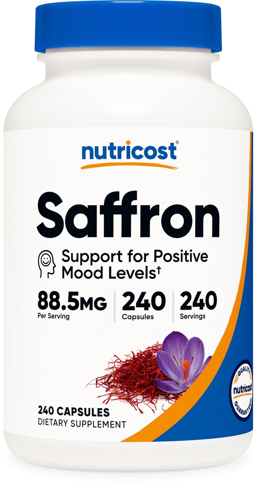 Nutricost Saffron Extract 88.5mg, 240 Capsules – Veggie 240 Count (Pack of 1)