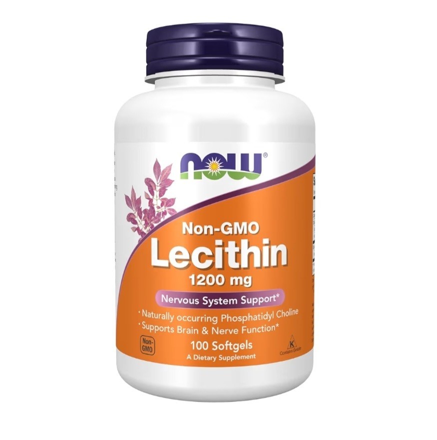New Sealed Now Foods Sunflower Lecithin 1200 mg 100 Softgels Soy free