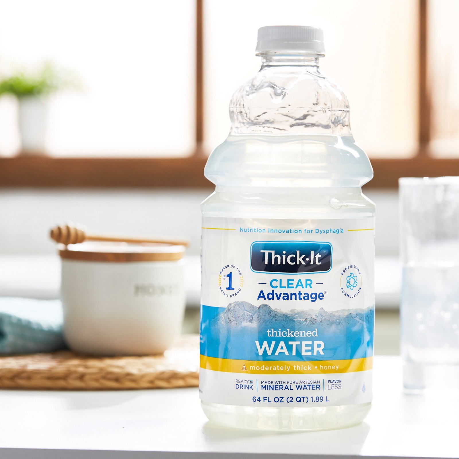 Thick-It Clear Advantage Thickened Water Unflavored 64 oz. Bottle